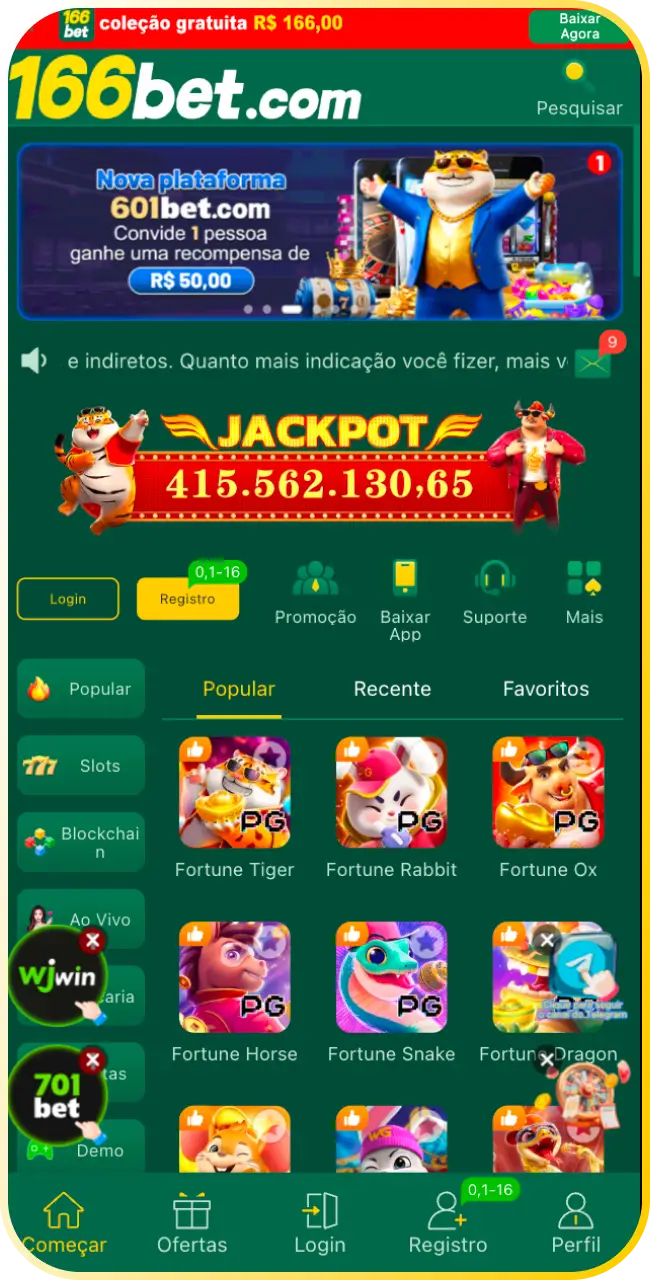 Clique no link de download para instalar o 166Bet App no seu sistema iOS.