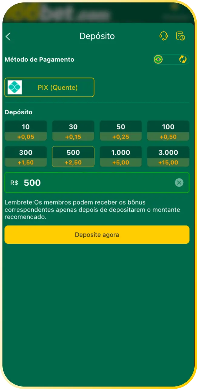 Efetue um pagamento na conta e libere o bônus de depósito da 166Bet instantaneamente.